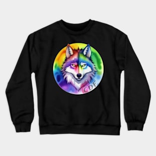 Rainbow Wolf Crewneck Sweatshirt